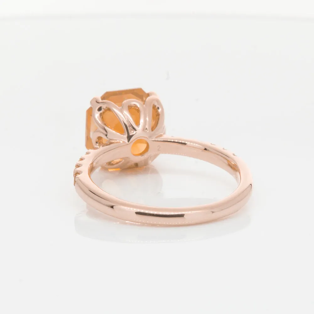 18ct Rose Gold Citrine Octavus Ring