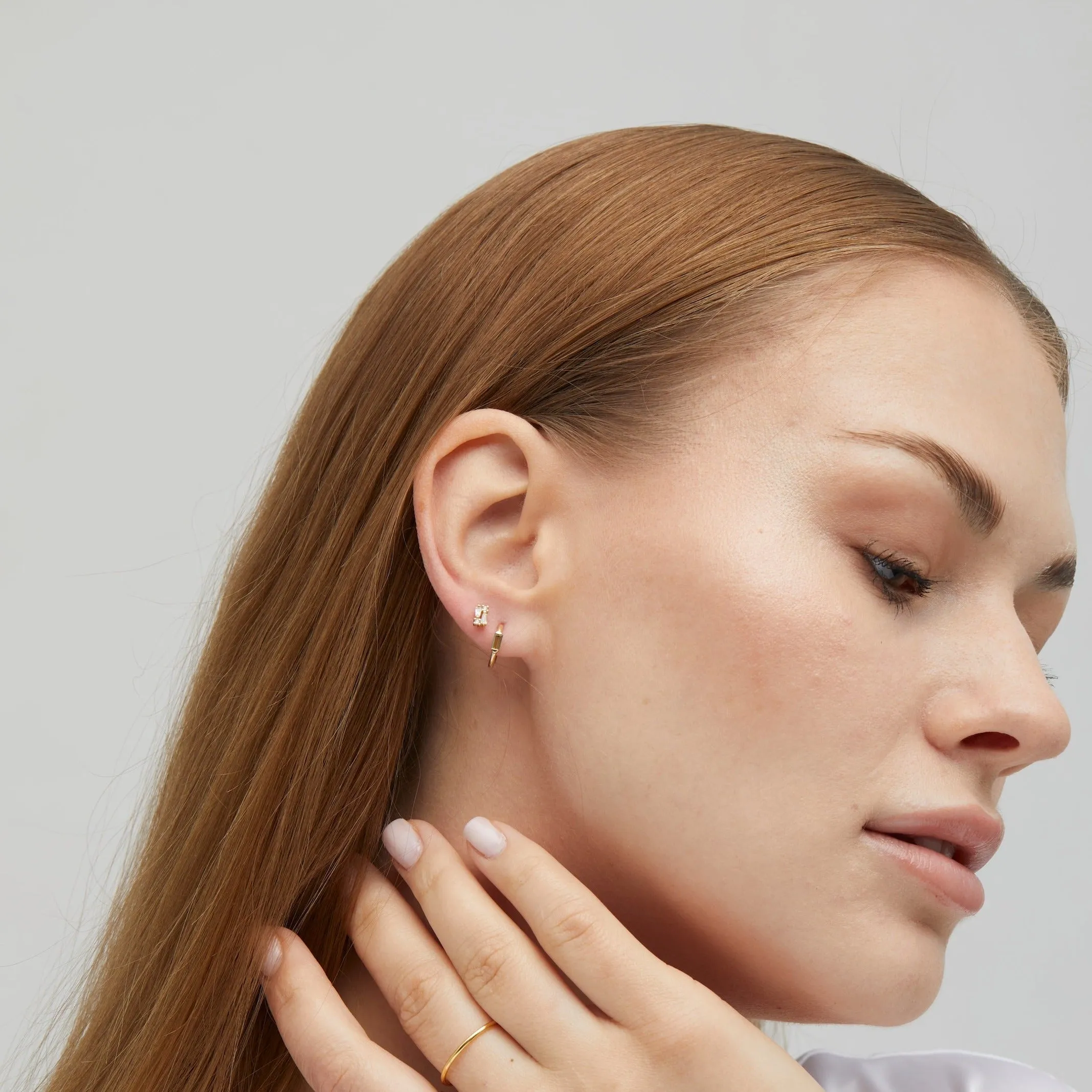 Vert Solid Gold Huggie Earrings